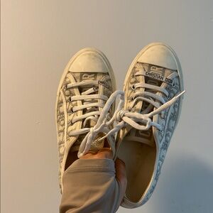 Dior Gray Monogram Canvas Sneakers